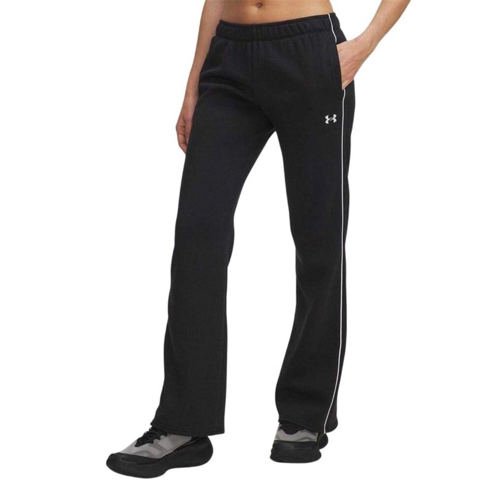 Under Armour Womens/Ladies Rival Side Stripe Flared Sweatpants / Black